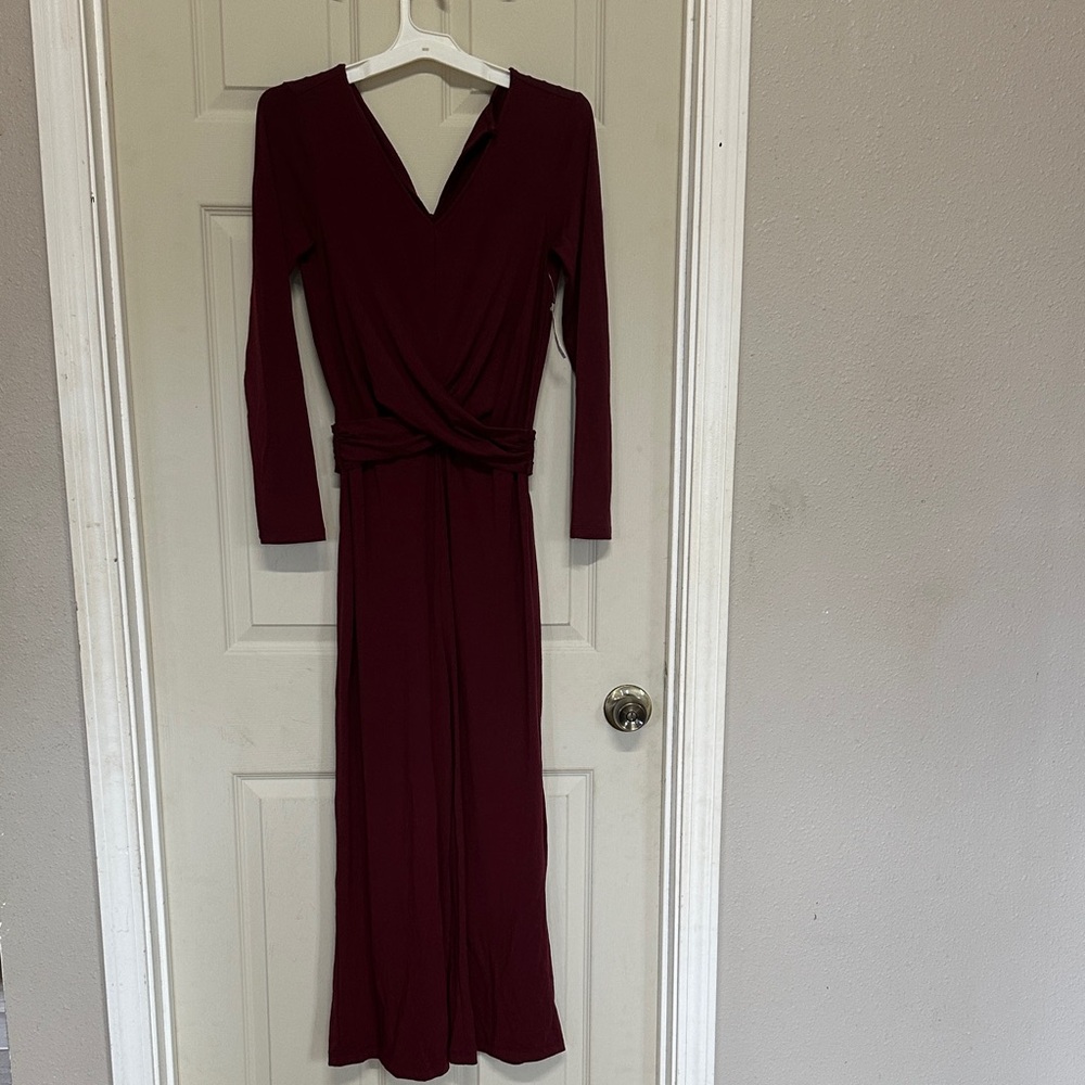 Old Navy Deep Red Long Sleeve Romper